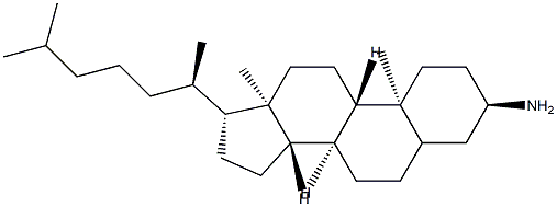 (3R,8R,9S,10S,13R,14S,17R)-10,13-dimethyl-17-((R)-6-methylheptan-2-yl)hexadecahydro-1H-cyclopenta[a]phenanthren-3-amine Struktur