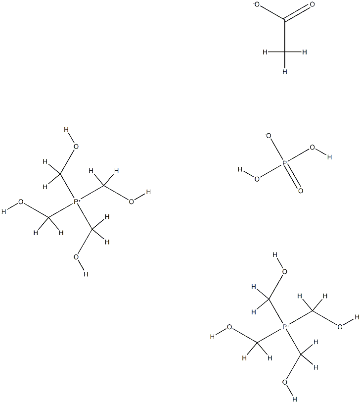 TETRAKIS(HYDROXYMETHYL)PHOSPHONIUMACETATE-PHOSPHATE(1:1) Struktur