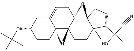 3β-(1,1-Dimethylethoxy)-20-hydroxypregn-5-ene-20-carbonitrile Struktur