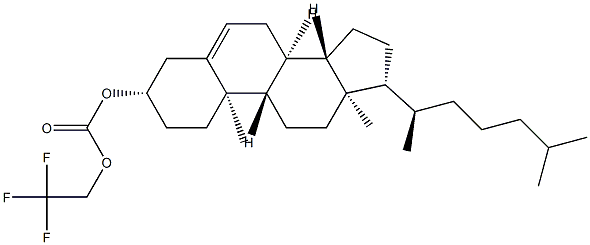 Carbonic acid 2,2,2-trifluoroethyl=cholest-5-en-3β-yl ester Struktur
