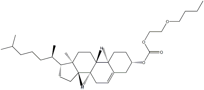 Carbonic acid 2-butoxyethyl=cholest-5-en-3β-yl ester Struktur