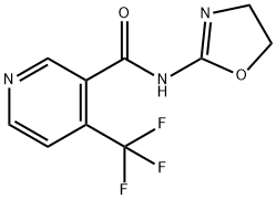3-Pyridinecarboxamide,N-(4,5-dihydro-2-oxazolyl)-4-(trifluoromethyl)-(9CI) Struktur