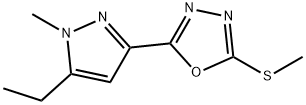 1,3,4-Oxadiazole,2-(5-ethyl-1-methyl-1H-pyrazol-3-yl)-5-(methylthio)-(9CI) 结构式