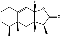 (3S)-3aβ,4,4a,5,6,7,8,9aβ-Octahydro-3β,4aβ,5β-trimethylnaphtho[2,3-b]furan-2(3H)-one Struktur