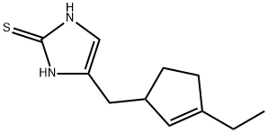 2H-Imidazole-2-thione,4-[(3-ethyl-2-cyclopenten-1-yl)methyl]-1,3-dihydro-(9CI) Structure