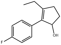 2-Cyclopenten-1-ol,3-ethyl-2-(4-fluorophenyl)-(9CI) Structure