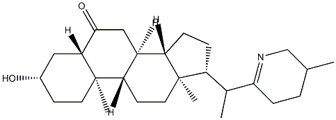 (20ξ,25ξ)-3β-ヒドロキシ-16,28-セコ-5α-ソラニダ-22(28)-エン-6-オン 化学構造式