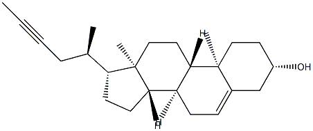 26,27-Dinorcholest-5-en-23-yn-3β-ol Struktur
