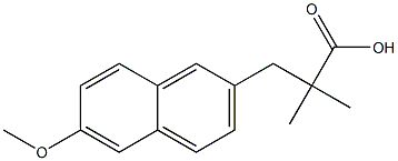 6-Methoxy-α,α-dimethyl-2-naphthalenepropionic acid Struktur