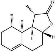 (1S)-3aβ,4,5,7,8,9,9a,9bα-Octahydro-1,9α,9aα-trimethylnaphtho[2,1-b]furan-2(1H)-one Struktur