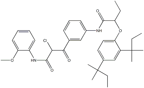 3-[[2-[2,4-Bis(1,1-dimethylpropyl)phenoxy]-1-oxobutyl]amino]-α-chloro-N-(2-methoxyphenyl)-β-oxobenzenepropanamide Structure