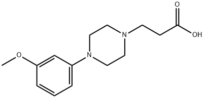 3-(4-(3-甲氧基苯基)哌嗪-1-基)丙酸, 631090-80-7, 结构式