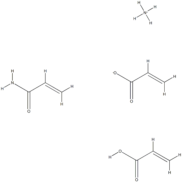 2-Propenoic acid, polymer with ammonium 2-propenoate and 2-propenamide Struktur