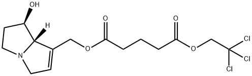 Pentanedioic acid 1-[(1R)-2,3,5,7aβ-tetrahydro-1α-hydroxy-1H-pyrrolizin-7-yl]methyl 5-(2,2,2-trichloroethyl) ester Structure