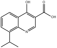 3-Quinolinecarboxylicacid,4-hydroxy-8-(1-methylethyl)-(9CI) Struktur