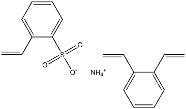 Benzenesulfonic acid, ethenyl-, ammonium salt, polymer with diethenylbenzene Struktur
