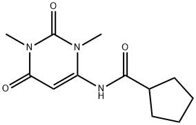 Cyclopentanecarboxamide, N-(1,2,3,6-tetrahydro-1,3-dimethyl-2,6-dioxo-4- Structure