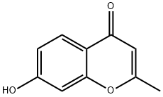 7-ヒドロキシ-2-メチル-4H-クロメン-4-オン 化学構造式