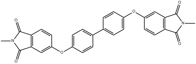 5,5'-((1,1'-Biphenyl)-4,4'-diylbis(oxy))bis(2-methyl-1H-isoindole-1,3(2H)-dione Struktur