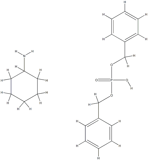 bis(phenylmethoxy)phosphinic acid, cyclohexanamine 化学構造式