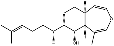 (5aS)-7α-[(R)-1,5-Dimethyl-4-hexenyl]-5aα,6,7,8,9,9a-hexahydro-5,9aα-dimethyl-3-benzooxepin-6α-ol Struktur