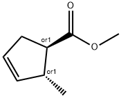 3-Cyclopentene-1-carboxylicacid,2-methyl-,methylester,(1R,2R)-rel-(9CI) Struktur