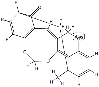 6-methyl-6,12-methano-6H,12H,13H-benzopyran(4,3-d)benzodioxocin-13-one Struktur