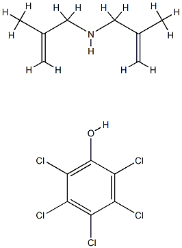 2-methyl-N-(2-methylprop-2-enyl)prop-2-en-1-amine, 2,3,4,5,6-pentachlo rophenol 结构式