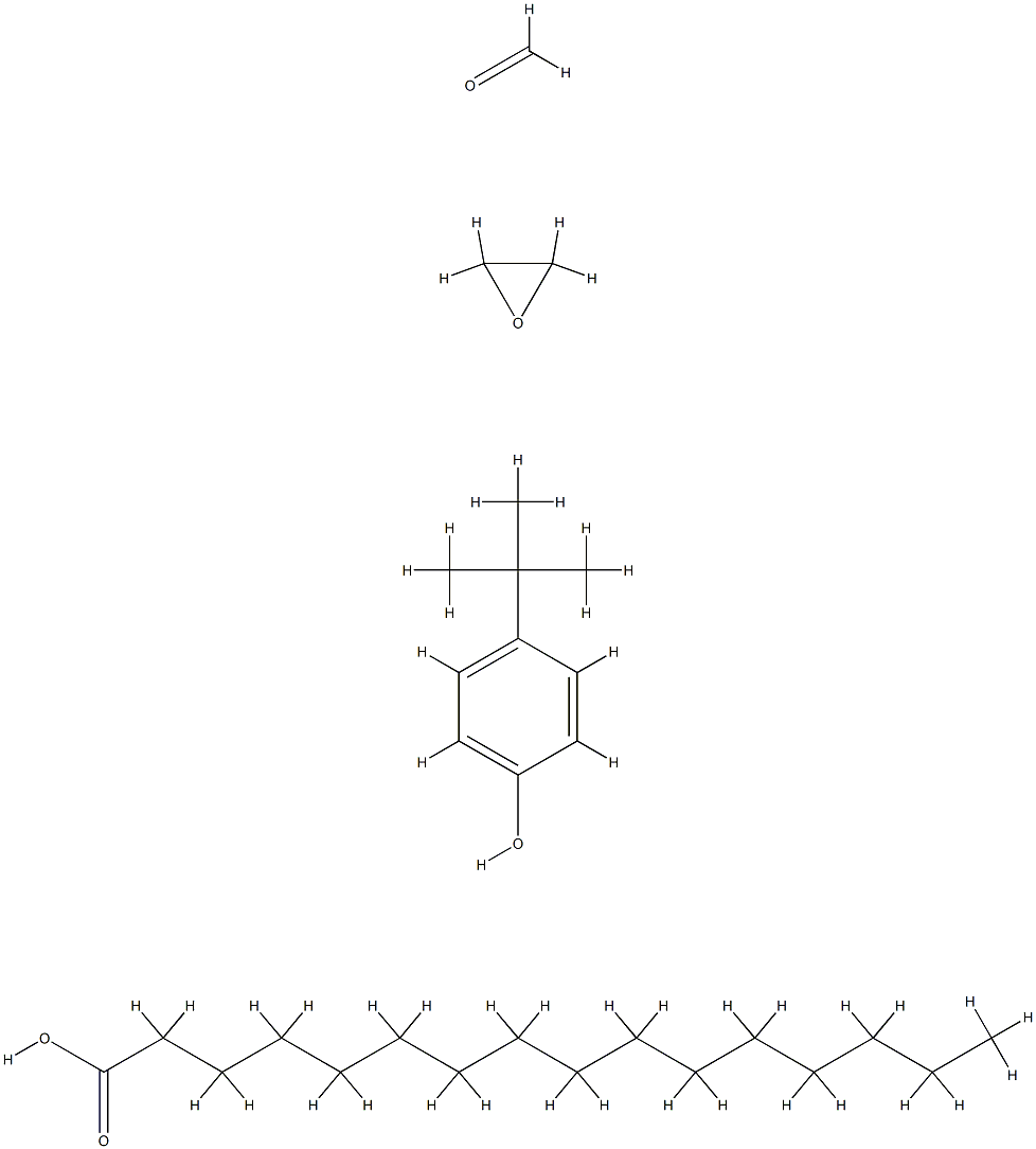 Hexadecanoic acid, polymer with 4-(1,1-dimethylethyl)phenol, formaldehyde and oxirane Struktur