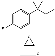 甲醛与4-(1,1-二甲基丙基)苯酚和环氧乙烷的聚合物, 63428-93-3, 结构式