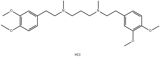 N,N'-二[2-(3,4-二甲氧基苯基)乙基]-N,N'-二甲基-1,3-丙二胺二盐酸盐,63434-11-7,结构式