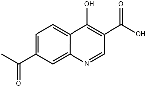 3-Quinolinecarboxylicacid,7-acetyl-4-hydroxy-(9CI) Struktur