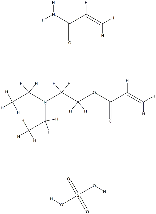 2-Propenoic acid, 2-(diethylamino)ethyl ester, sulfate, polymer with 2-propenamide Structure