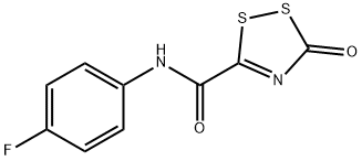 3H-1,2,4-Dithiazole-5-carboxamide,N-(4-fluorophenyl)-3-oxo-(9CI) Structure