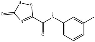 3H-1,2,4-Dithiazole-5-carboxamide,N-(3-methylphenyl)-3-oxo-(9CI) Struktur