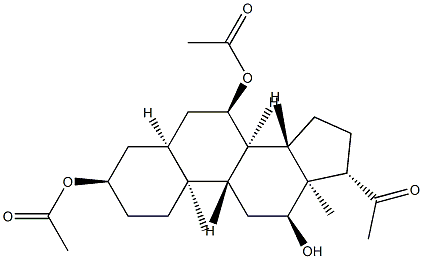 3α,7α-Bis(acetyloxy)-12α-hydroxy-5β-pregnan-20-one Structure