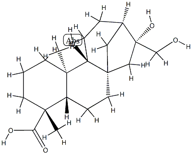 (16R)-9β,16,17-Trihydroxykauran-18-oic acid Struktur
