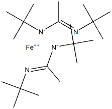 双(N,N'-二-叔-丁基乙脒基)铁(II),635680-56-7,结构式
