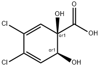 2,4-Cyclohexadiene-1-carboxylic acid, 3,4-dichloro-1,6-dihydroxy-, (1R,6S)-rel- (9CI) 结构式