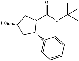 (2S,4S)-TERT-BUTYL 4-HYDROXY-2-PHENYLPYRROLIDINE-1-CARBOXYLATE, 635724-45-7, 结构式