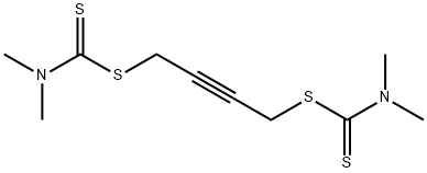 Bis(N,N-dimethyldithiocarbamic acid)2-butyne-1,4-diyl ester Struktur