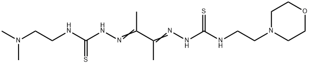 4-[2-(Dimethylamino)ethyl]-4'-(2-morpholinoethyl)[1,1'-(1,2-dimethyl-1,2-ethanediylidene)bisthiosemicarbazide] Structure