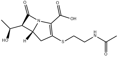 (5R)-3-[[2-(Acetylamino)ethyl]thio]-6β-[(S)-1-hydroxyethyl]-7-oxo-1-azabicyclo[3.2.0]hept-2-ene-2-carboxylic acid Structure