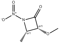 2-Azetidinone,3-methoxy-4-methyl-1-nitro-,(3R,4S)-rel-(9CI) Structure