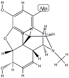 (5R,6S)-1-Chloro-7,8-didehydro-4,5-epoxy-17-methyl-morphinan-3,6-diol Struktur