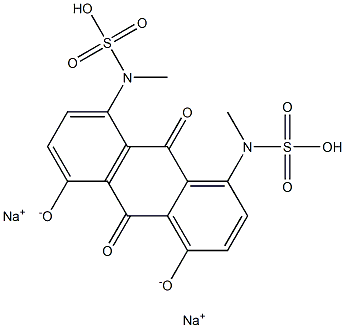 α,α'-[(9,10-Dihydro-4,5-dihydroxy-9,10-dioxoanthracene-1,8-diyl)diimino]bis(methanesulfonic acid sodium) salt Structure