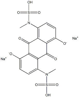 α,α'-[(9,10-Dihydro-4,8-dihydroxy-9,10-dioxoanthracene-1,5-diyl)diimino]bis(methanesulfonic acid sodium) salt Structure