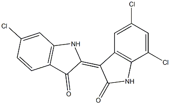 5',6,7'-Trichloro-Δ2,3'(2'H,3H)-bi[1H-indole]-2',3-dione Struktur