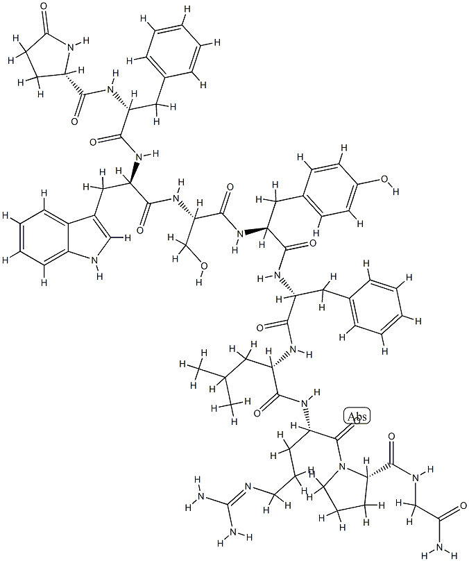 LHRH, Phe(2)-Trp(3)-Phe(6)- Struktur