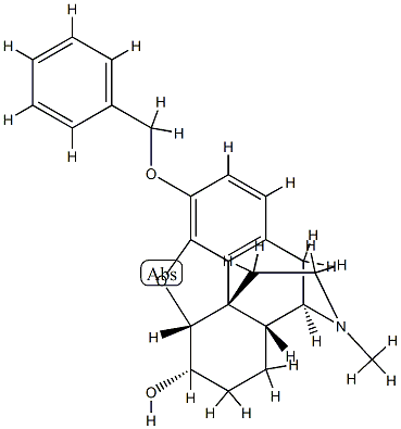3-Benzyloxy-4,5α-epoxy-17-methylmorphinan-6α-ol Struktur